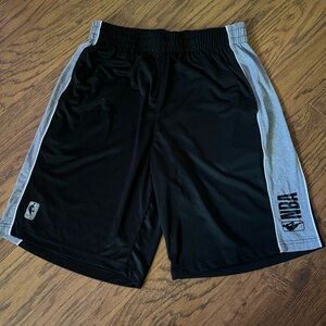 NBA Men's Athletic Black and Gray Shorts
